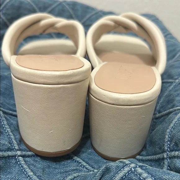 LOFT Puffy Cream block heels 8 - Picture 3 of 5